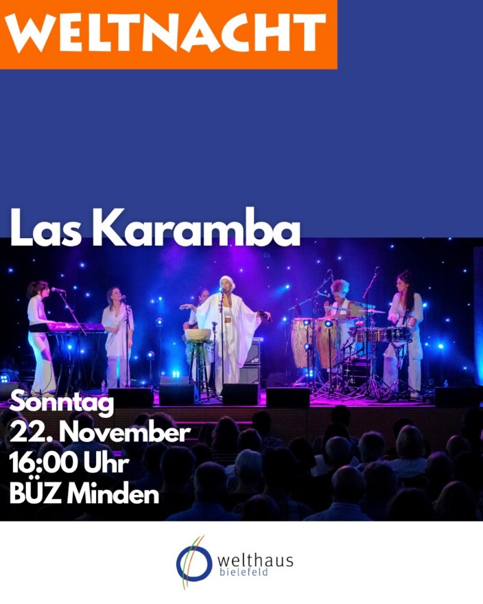 Werbung fürs Konzert der Band Las Karamba, Foto von Markus Froemml